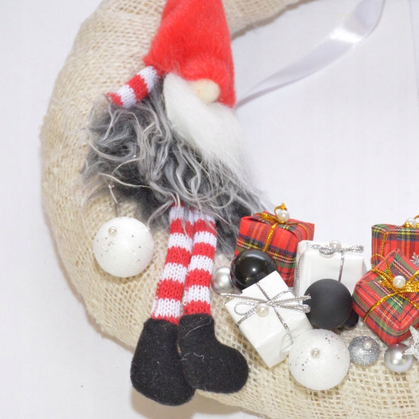 Bombki szklane drucik czerwień świąteczna 2cm/ 144