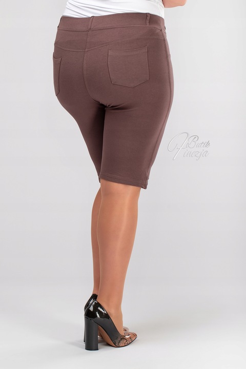 Spodenki dresowe 6XL brązowe kawowe plus size