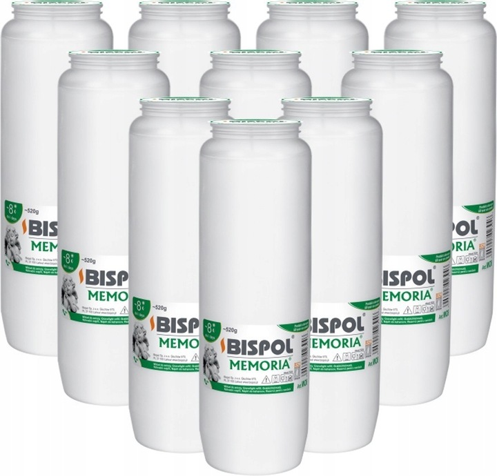 Wkłady Olejowe Do Zniczy Bispol W08 192h 16 Sztuk Długo Palące