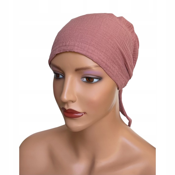 Chustka damska Aga 031 z muślinu turban wiosenny także po chemioterapii