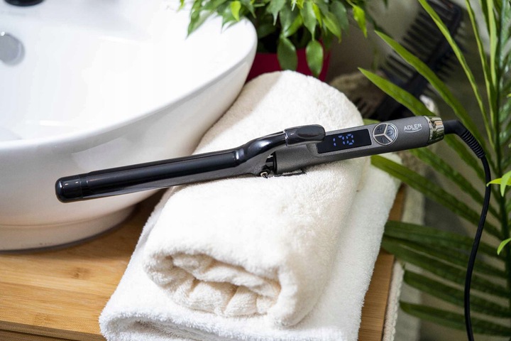 LOKÓWKA DO WŁOSÓW CERAMICZNA 25mm SZYBKIE NAGRZEWANIE REGULACJA TEMPERATURY