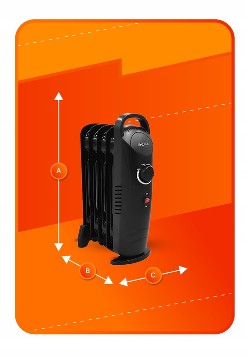 GRZEJNIK ELEKTRYCZNY 500 WATT OLEJOWY 5 ŻEBEREK TERMOSTAT ŻEBERKOWY OLEJAK