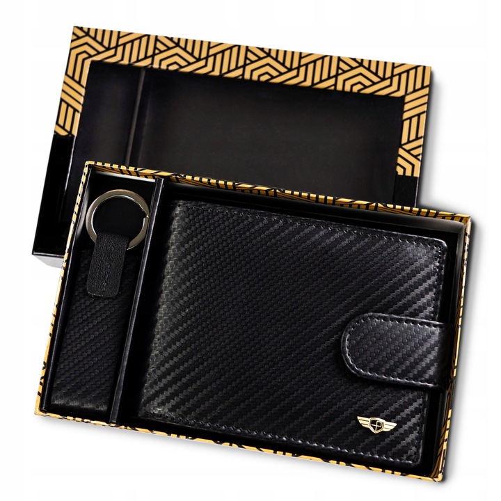 Portfel Peterson skóra naturalna elegancki skórzany z ochroną kart RFID