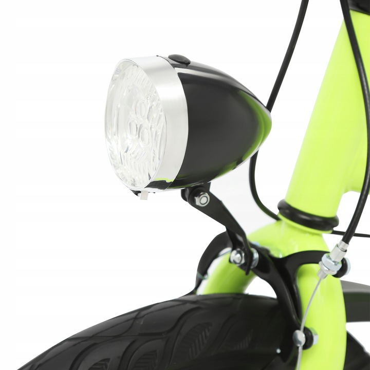 Rower 16’ ze światłami-Rower dziecięcy z kołami Light& Training -żółty