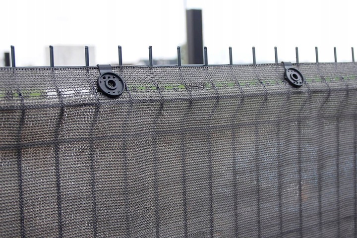 Siatka Cieniująca Zacieniająca Osłona Płotu Na Ogrodzenia 1,5x30m Grafitowa