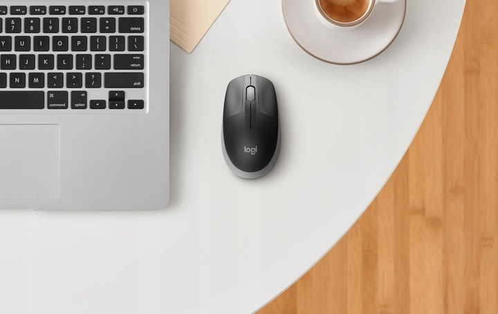 Myszka bezprzewodowa LOGITECH M190 jasno szara DUŻA mysz