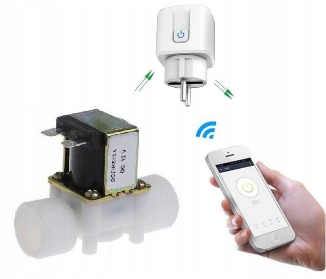 Elektrozawór gwint 3/4 cala 12V 0.02~0.7MPa + sterowanie bezprzewodowe Wifi