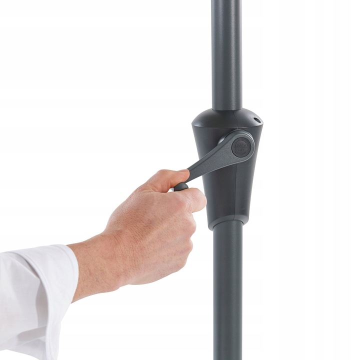 PARASOL BALKONOWY PÓŁOKRĄGŁY NA BALKON PÓŁPARASOL 250cm SZARY