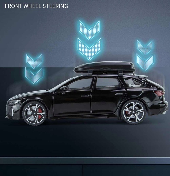 Model Audi RS6 C8 1:32 otwierane drzwi LED dźwięk auto samochód