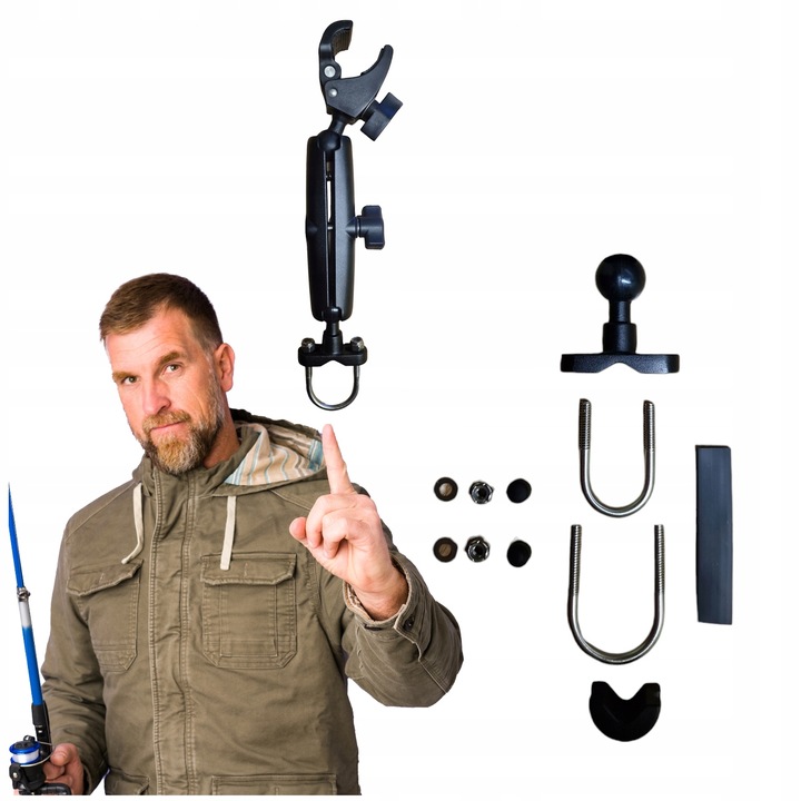 UCHWYT DO SILNIKA DZIOBOWEGO 15CM MOCOWANIE NA RELING Q-ERGO