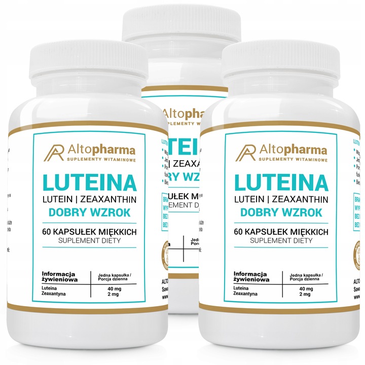 LUTEINA 40mg NATURALNA DOBRY WZROK 3x60 kaps