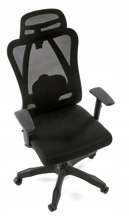 ERGONOMICZNY fotel obrotowy RAMOS czarny regulowany