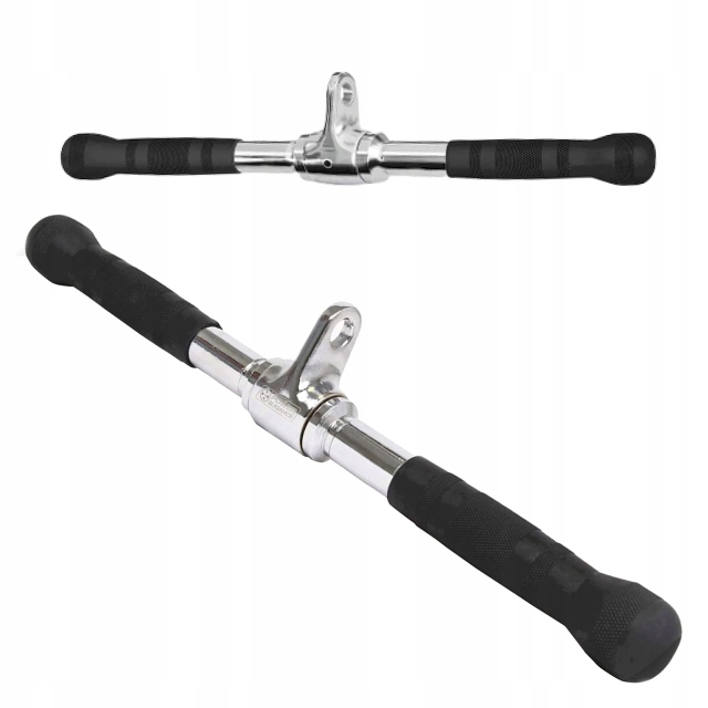 UCHWYT PROSTY DRĄŻEK DO WYCIĄGU ATLASU GRYF OBROTOWY DO ĆWICZEŃ 54CM 4FIZJO