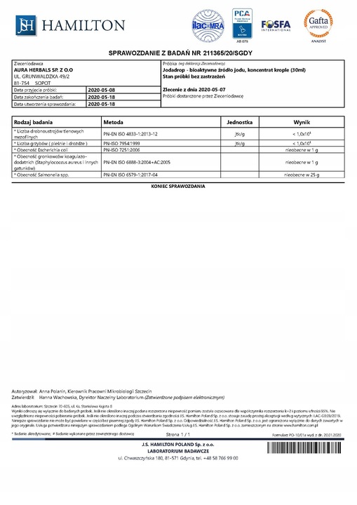 AURA HERBALS Jodadrop - bioaktywny jod w kroplach