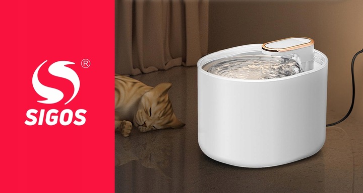 Poidełko Automatyczne Fontanna Wodna dla Kota Psa Filtr Czyszczący CICHA