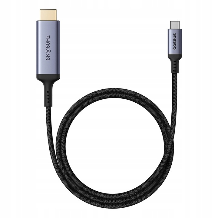 BASEUS KABEL USB C/HDMI 8K 60Hz UHD THUNDERBOLT ADAPTER MOCNY PRZEWÓD 1,5m