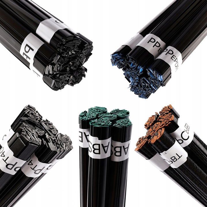 ZESTAW 5 SPOIW DO SPAWANIA DO PLASTIKU PP PP-T40 ABS PC+PBT PP/EPDM HOT AIR
