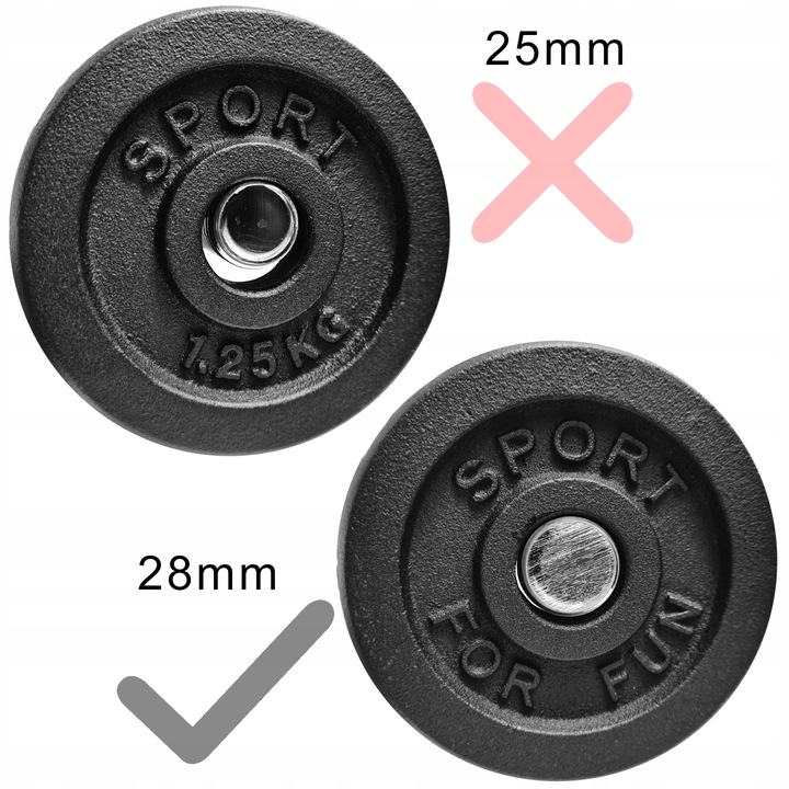HANTLE ŻELIWNE 2x10kg regulowane metalowe gryfy 28mm obciążenie zestaw 20kg