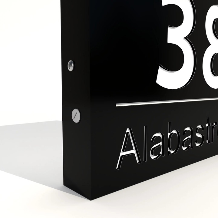 Podświetlany numer domu tabliczka tablica adresowa adres KML LED 30x20