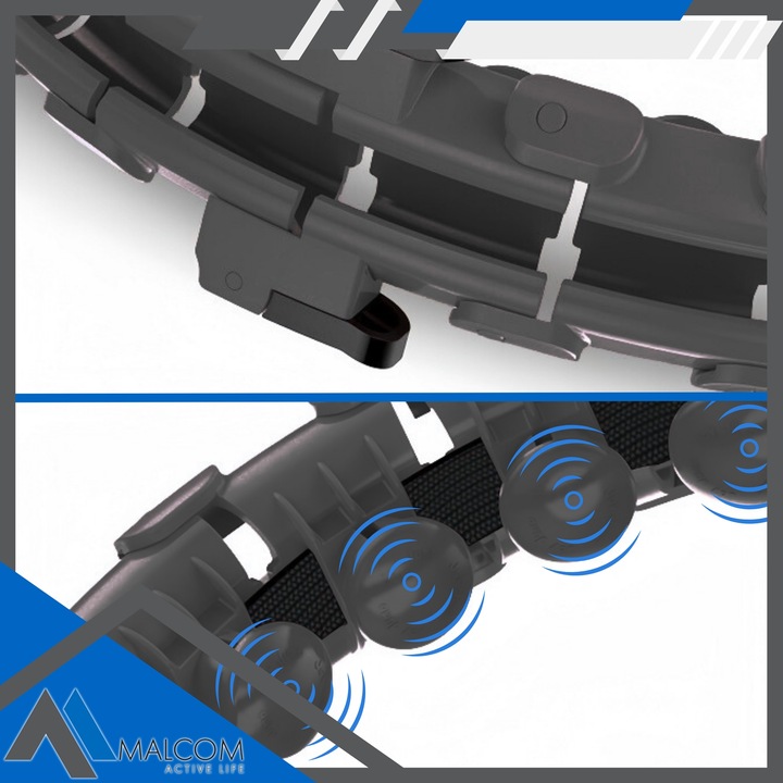 HULA HOP ODCHUDZAJĄCE Z OBCIĄZENIEM WYPUSTKI MASAŻER METALOWE ŁOŻYSKA SMART