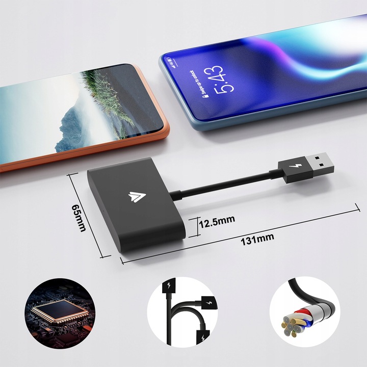 BEZPRZEWODOWY ANDROID AUTO ADAPTER XSTORM BT WIFI