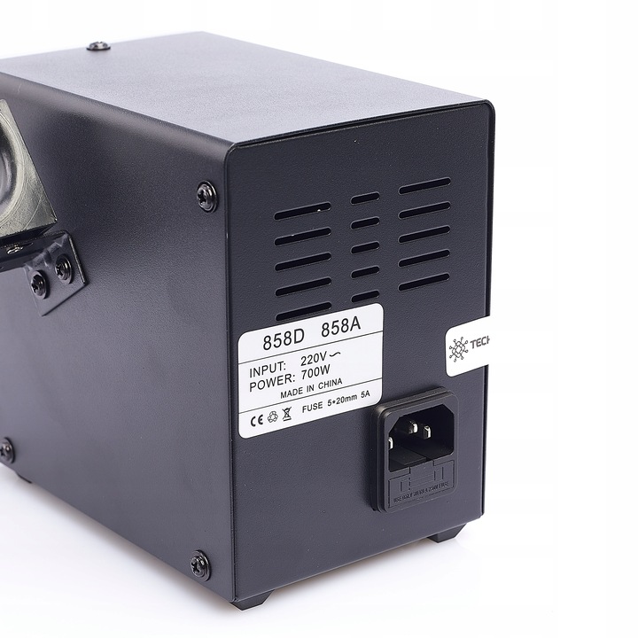 STACJA LUTOWNICZA SPAWARKA HOT-AIR 858D 700W 100-500°C ZESTAW TECHREBAL