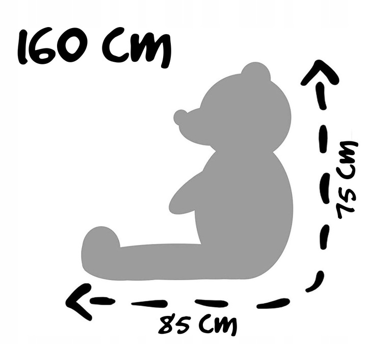 DUŻY MIŚ PLUSZOWY 160 cm TEDBI PLUSZOWY MASKOTKA