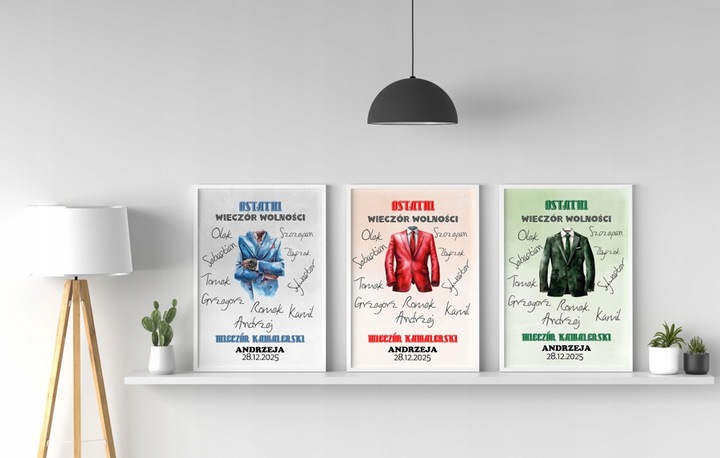 PREZENT NA WIECZÓR KAWALERSKI PAMIĄTKA OBRAZEK A4 IKWK