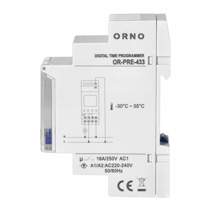 Elektroniczny Programator Czasowy Timer z Wyświetlaczem LCD na Szynę DIN
