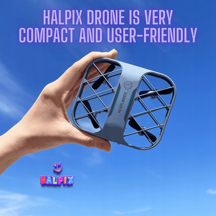 Trikowy mini dron Halpix zdalnie sterowany z kamerą 8K i Wi-Fi