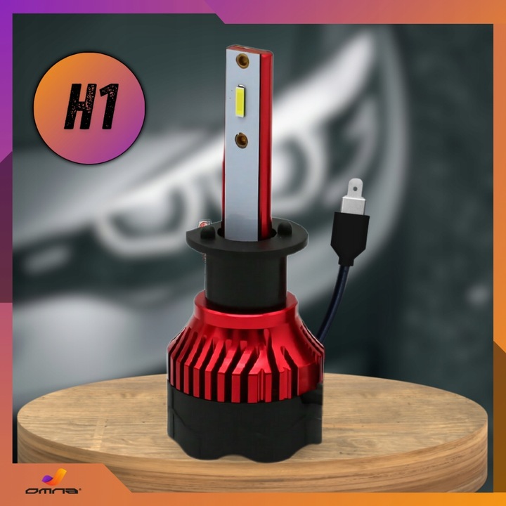 Żarówki H1 LED samochodowe 12V can bus GT COB 300% super mocne pudełko 2szt