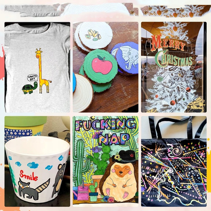 Markery akrylowe 24 kolory Wodoodporne markery z podwójną końcówką Prezenty