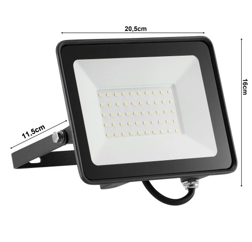 Halogen Naświetlacz LED 100W + Statyw Budowlany barwa biała neutralna