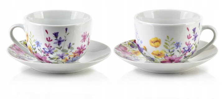 Filiżanka z podstawką JOY Komplet 2 filiżanki ze spodkiem 245ml HTTC5670