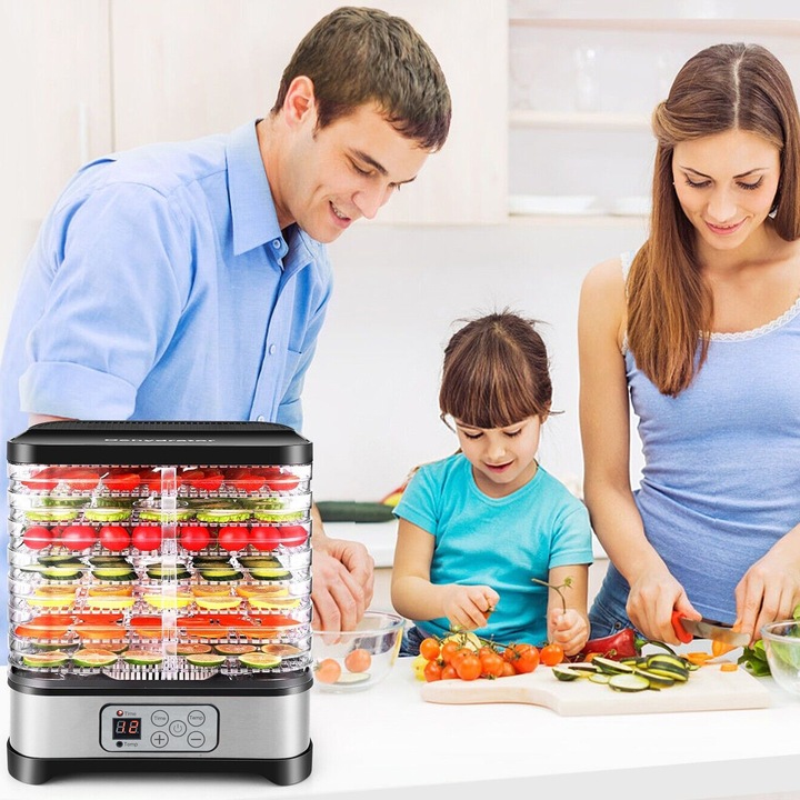 MOCNA SUSZARKA LCD DO GRZYBÓW OWOCÓW WARZYW EKO 5 SIT 240W REGULACJA ZESTAW