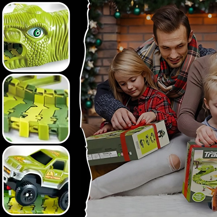 MEGA TOR WYŚCIGOWY DINO PARK DINOZAURÓW 169 EL DINOZAURY SAMOCHODZIK TOR