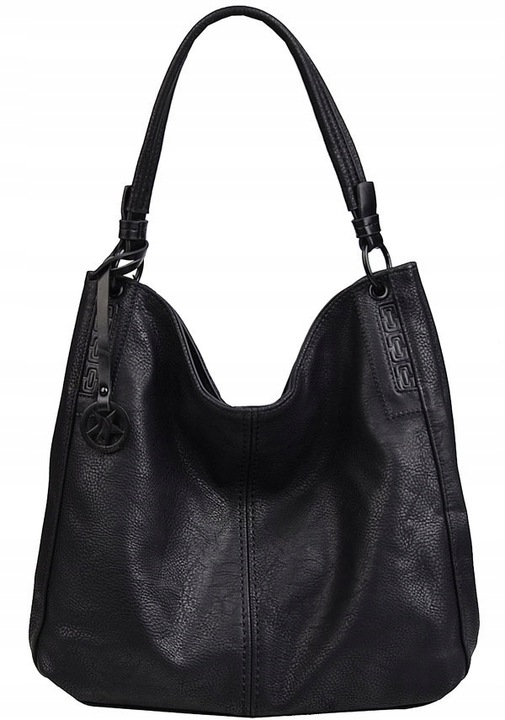 TOMMASINI TOREBKA damska WOREK na ramię pasek czarny