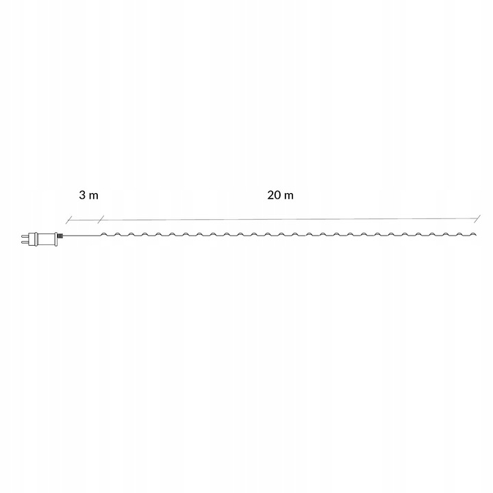 LAMPKI DRUCIKI 200LED MIKRO NA PRĄD CIEPŁE BIAŁE ZASILACZ zew/wew 8 FUNKCJI