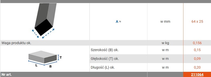 KRAUSE STOPKA DO STABILIZATORA 64X25MM 211064 1SZT