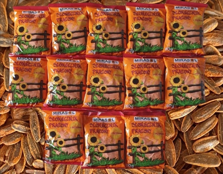 SŁONECZNIK 80g Z PRZYPRAWĄ MIRASOL !!!!! DUŻE ZIARNO!!!!!