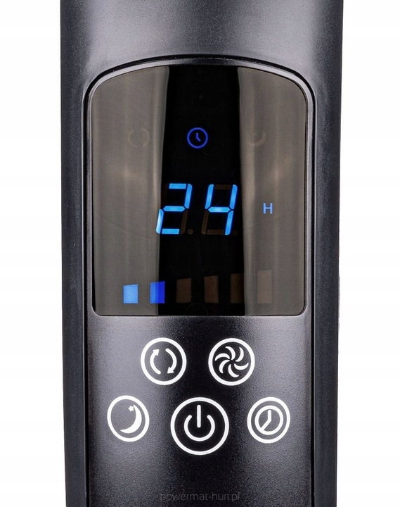 WENTYLATOR PODŁOGOWY WIATRAK STOJĄCY CZARNY CICHY 80W 135 CM