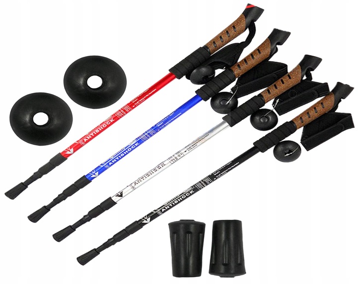 6W1 HQ Kijki Nordic Walking Aluminiowe Kije Trekkingowe Uchwyt Korek