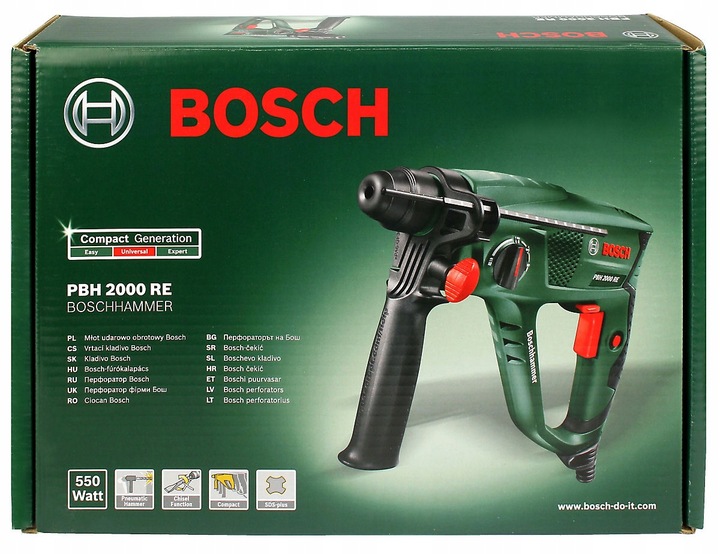 MŁOTOWIERTARKA SDS-PLUS 550W PBH 2000 RE BOSCH