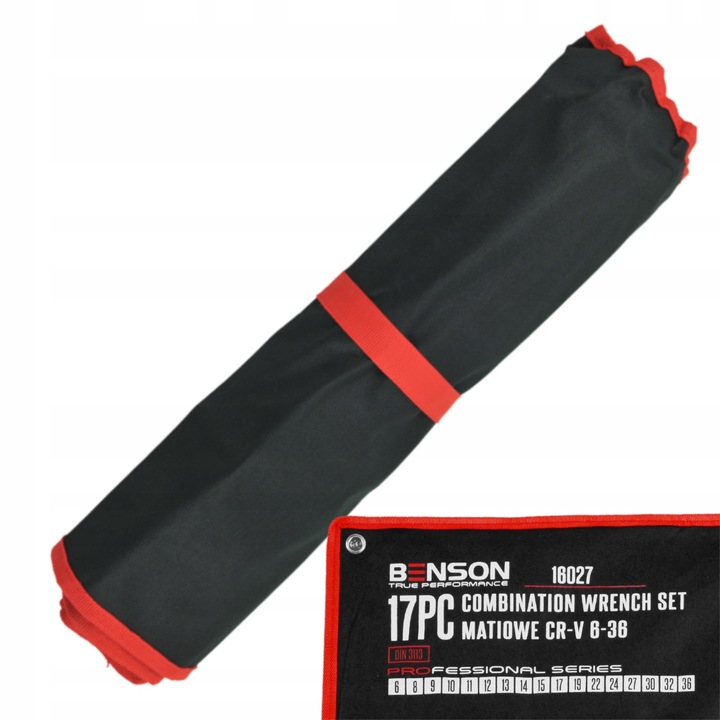 KLUCZE PŁASKIE OCZKOWE 6-36 ZESTAW KOMPLET KLUCZY PŁASKICH 17EL BENSON BY B