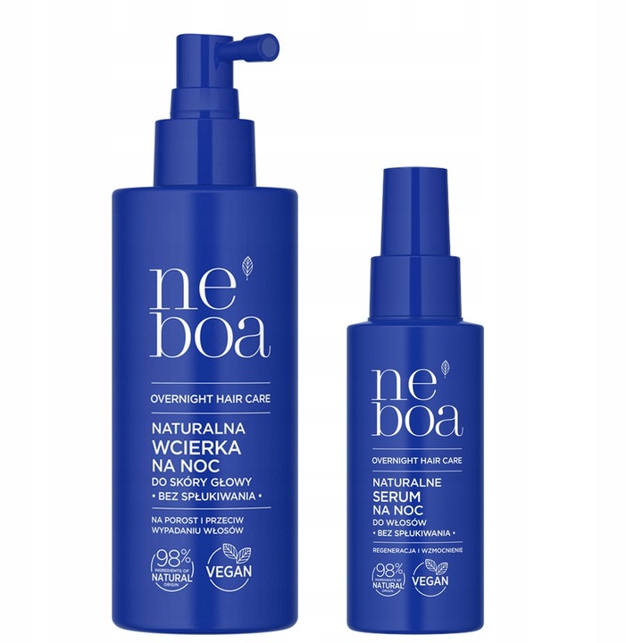 NEBOA ZESTAW WCIERKA OVERNIGHT + SERUM OVERNIGHT DO WŁOSÓW NA POROST NA NOC