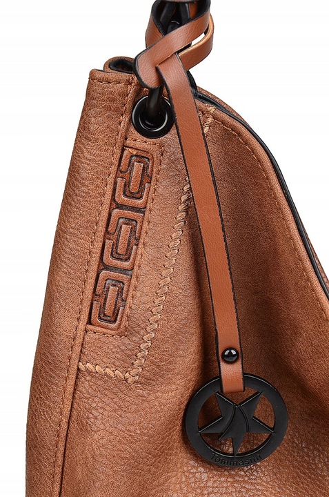 TOMMASINI TOREBKA damska WOREK na ramię pasek czarny