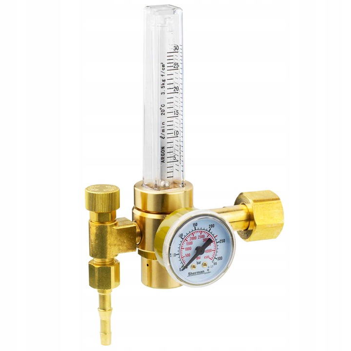 REDUKTOR BUTLOWY z rotametrem SHERMAN RBR Ar/CO2 ARGON CO2 MIX MIG MAG TIG