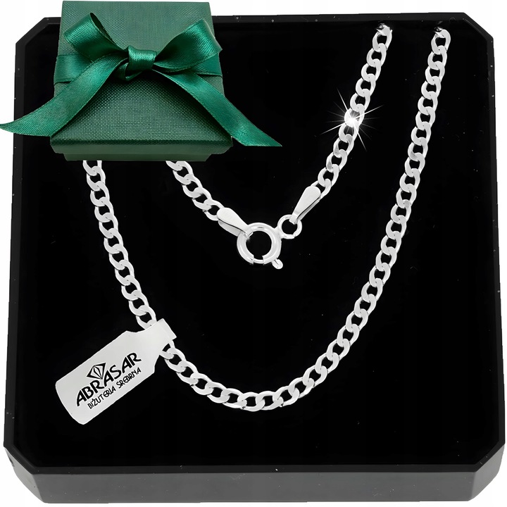 SREBRNY MĘSKI ŁAŃCUSZEK PANCERKA 025/55cm SREBRO 925