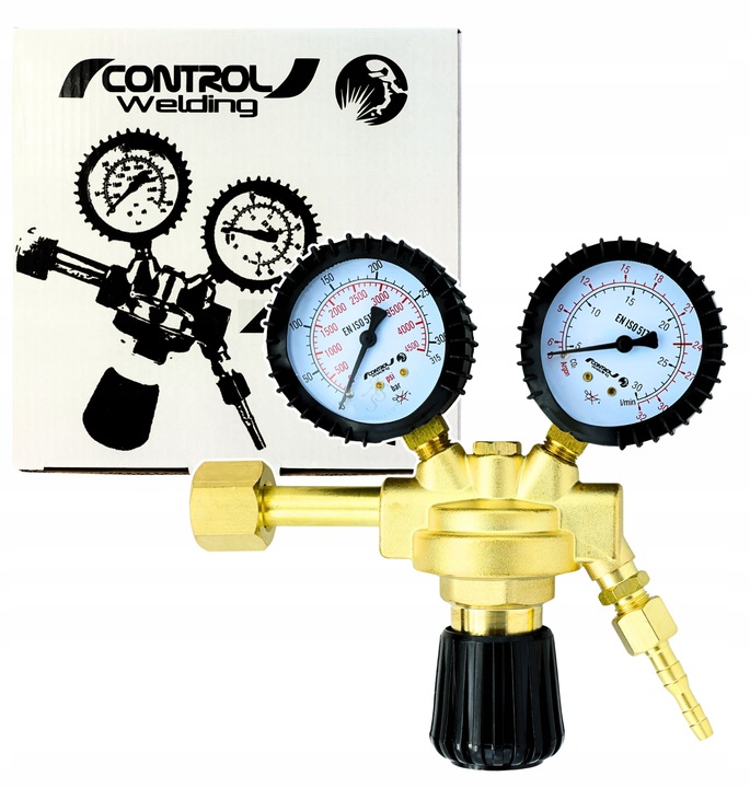 Reduktor do CO2 argon dwutlenek węgla MAXY CO2/Ar z 2 manometrami