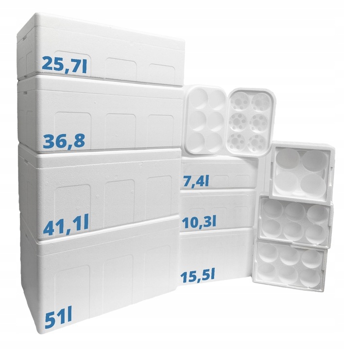 STYROBOX 51L pojemnik izotermiczny LODÓWKA TERMO OPAKOWANIE TERMOIZOLACYJNE